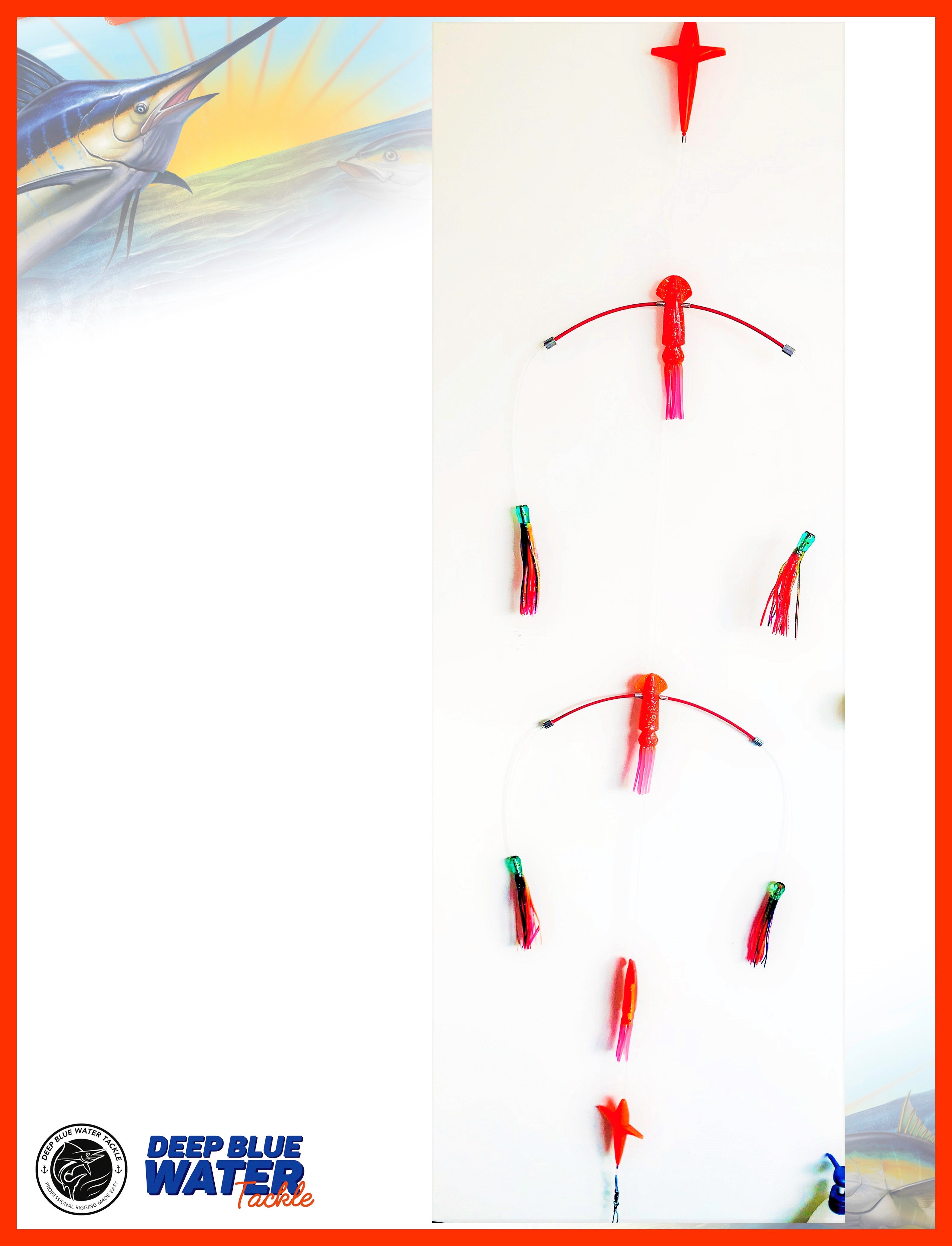 LIMITED EDITION The “Teaser Max” The King Fish / Tuna / Marlin Teaser Featuring World Renowned Pakula Lures and Squids