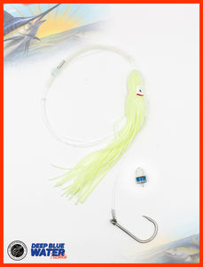 SWORDFISH Deep Drop Rig 12 Inch Ultra Bright Glow Octopus / Squid Skirt