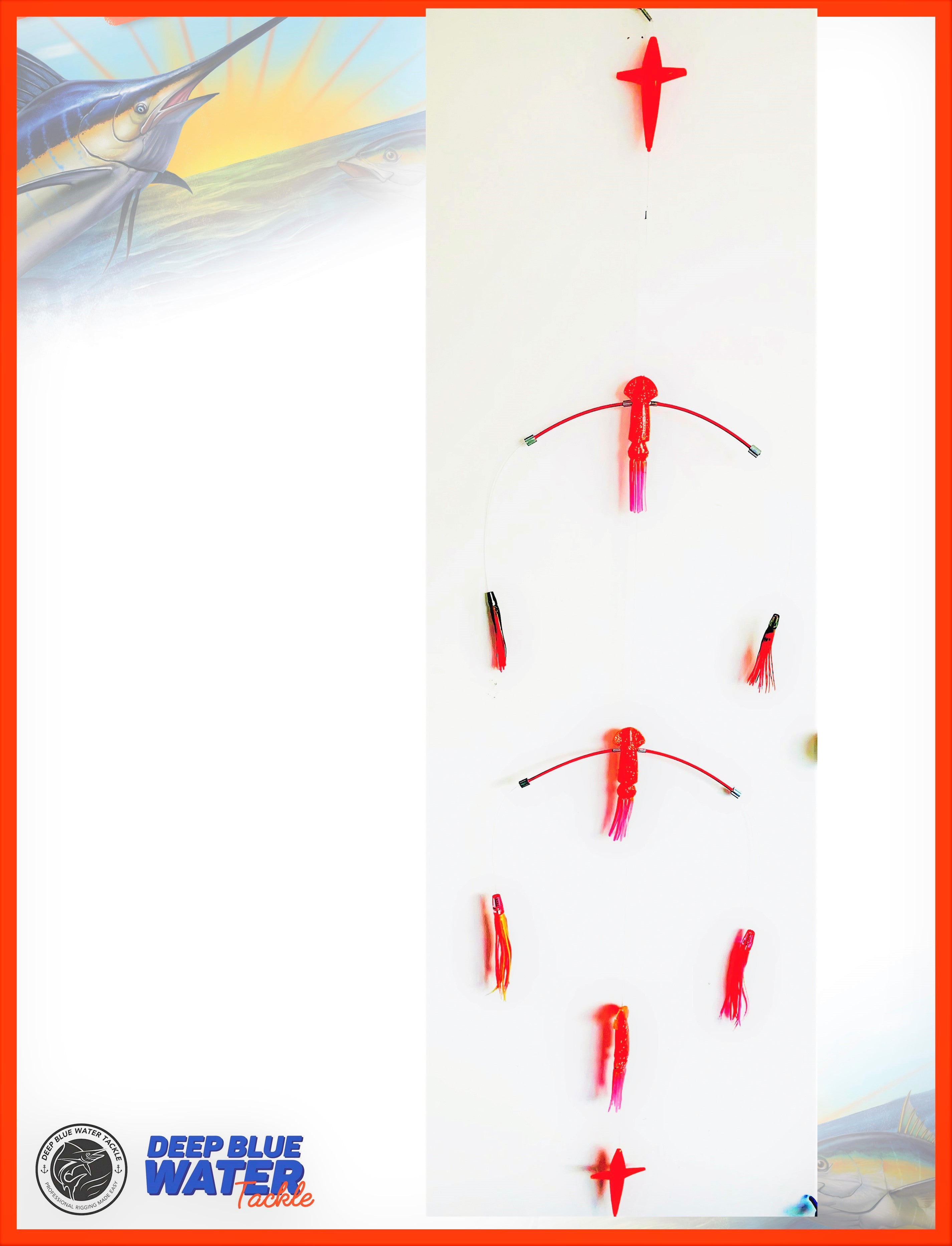 LIMITED EDITION The “Teaser Max” The King Fish / Tuna / Marlin Teaser Featuring World Renowned Pakula Lures and Squids