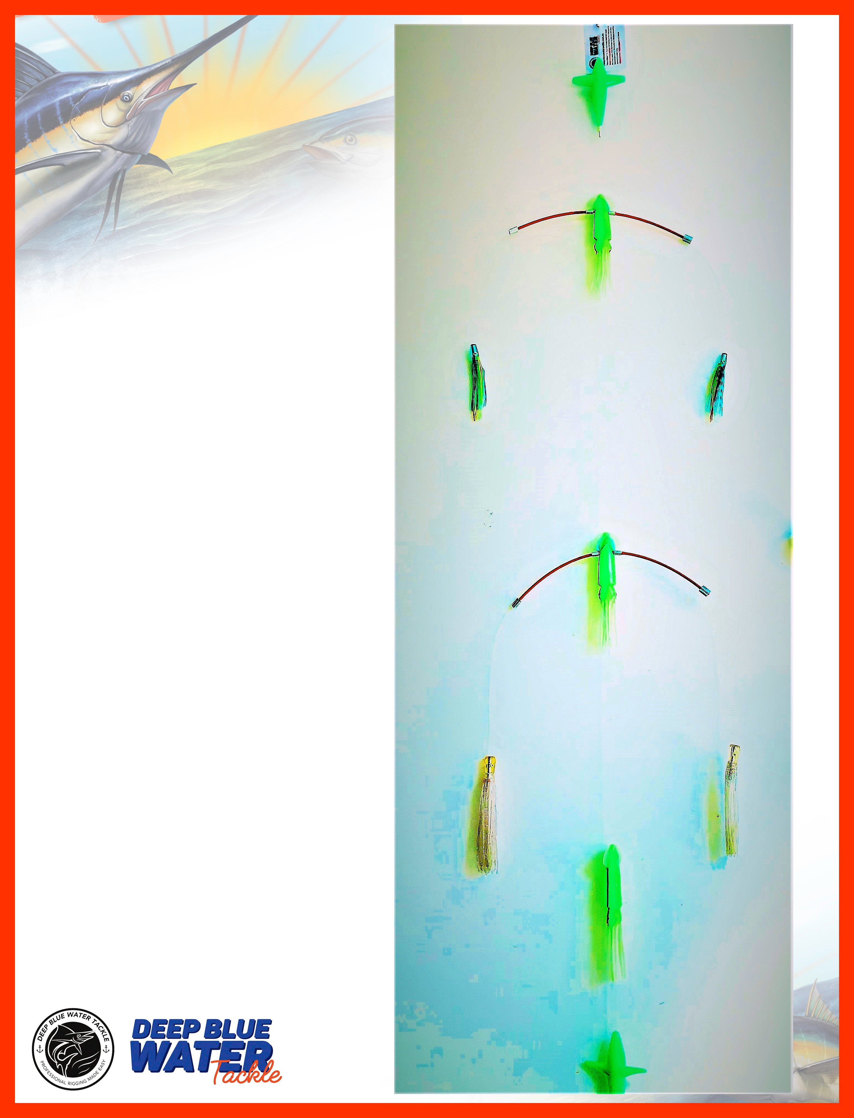 LIMITED EDITION The “Teaser Max” The King Fish / Tuna / Marlin Teaser Featuring World Renowned Pakula Lures and Squids