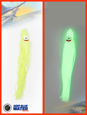 SWORDFISH Deep Drop Rig 12 Inch Ultra Bright Glow Octopus / Squid Skirt