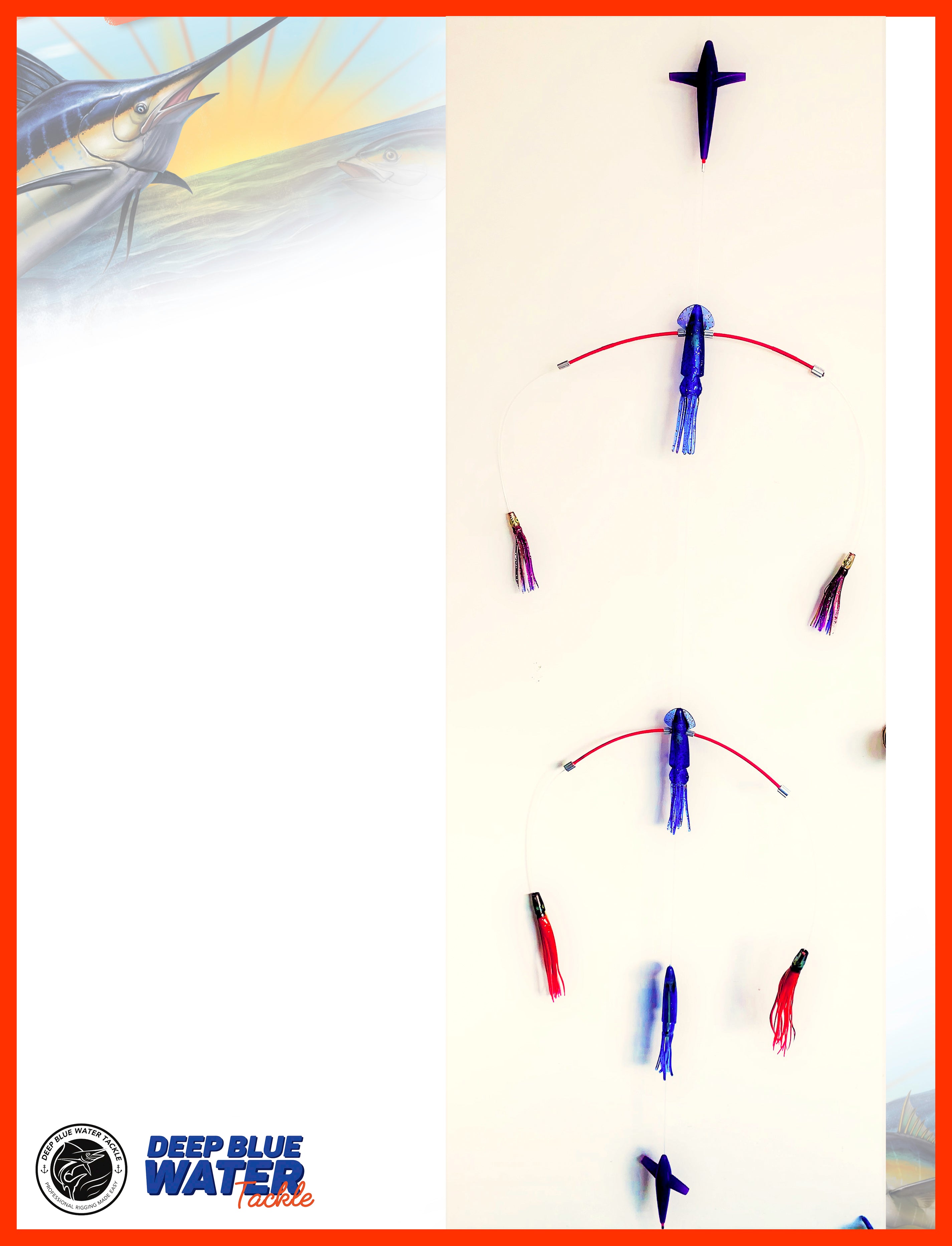 LIMITED EDITION The “Teaser Max” The King Fish / Tuna / Marlin Teaser Featuring World Renowned Pakula Lures and Squids